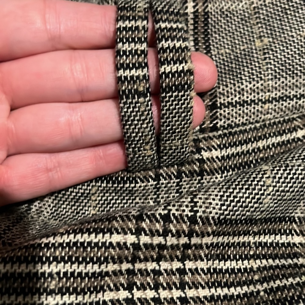 Zara plaid wide leg tweed pants